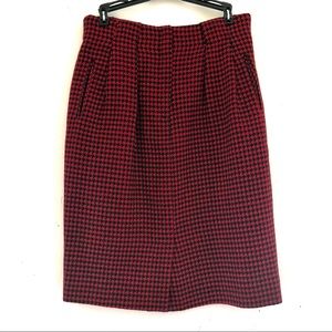 Christian Dior | Houndstooth Wool Skirt